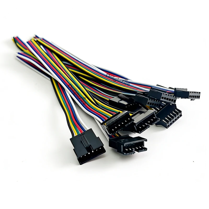 Conector SM de 6 pines, conector para tira de LED RGBWW con cable de 15cm 22AWG, Terminal de cable JST SM, enchufe macho hembra para batería de tira Led