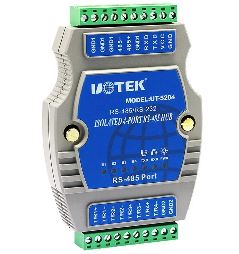 RS-232/RS-485 a 4 puertos RS-485 Hub (Rail Din) HUB RS485 de 4 puertos Instrucción Protección contra sobretensiones contra rayos de 600 W cada línea Aislado
