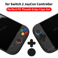 Juego de tapas de botón D-Pad para controlador JoyCon Switch 2, tapas de empuñaduras de pulgar direccionales y cubierta de botón A/B/X/Y para accesorios Switch2