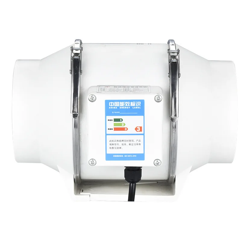 Extractor de aire de 8 pulgadas y 220V, ventilador de conducto de tubo en línea para el hogar, Extractor de inodoro de cocina, ventilación, ventilador de limpieza de aire, ventilador de flujo Diagonal - imagen 3