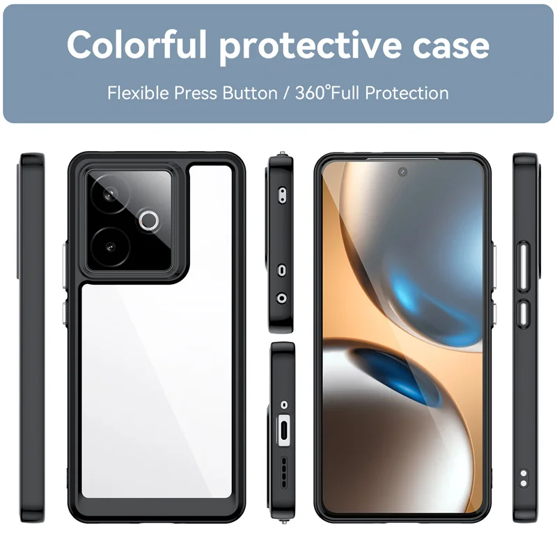 Funda transparente colorida de TPU para Realme GT 7 7T GT7 5G, funda protectora transparente, Coque Capa - imagen 2