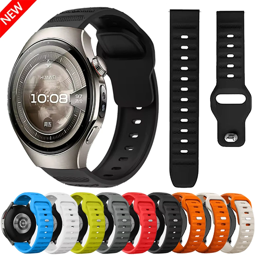 Pulsera de silicona de 22mm y 20mm para HUAWEI WATCH 5 4 46mm GT 5 Pro GT 5 4 3 Buds Runner Ultimate Strap Honor GS 3 pulseras deportivas