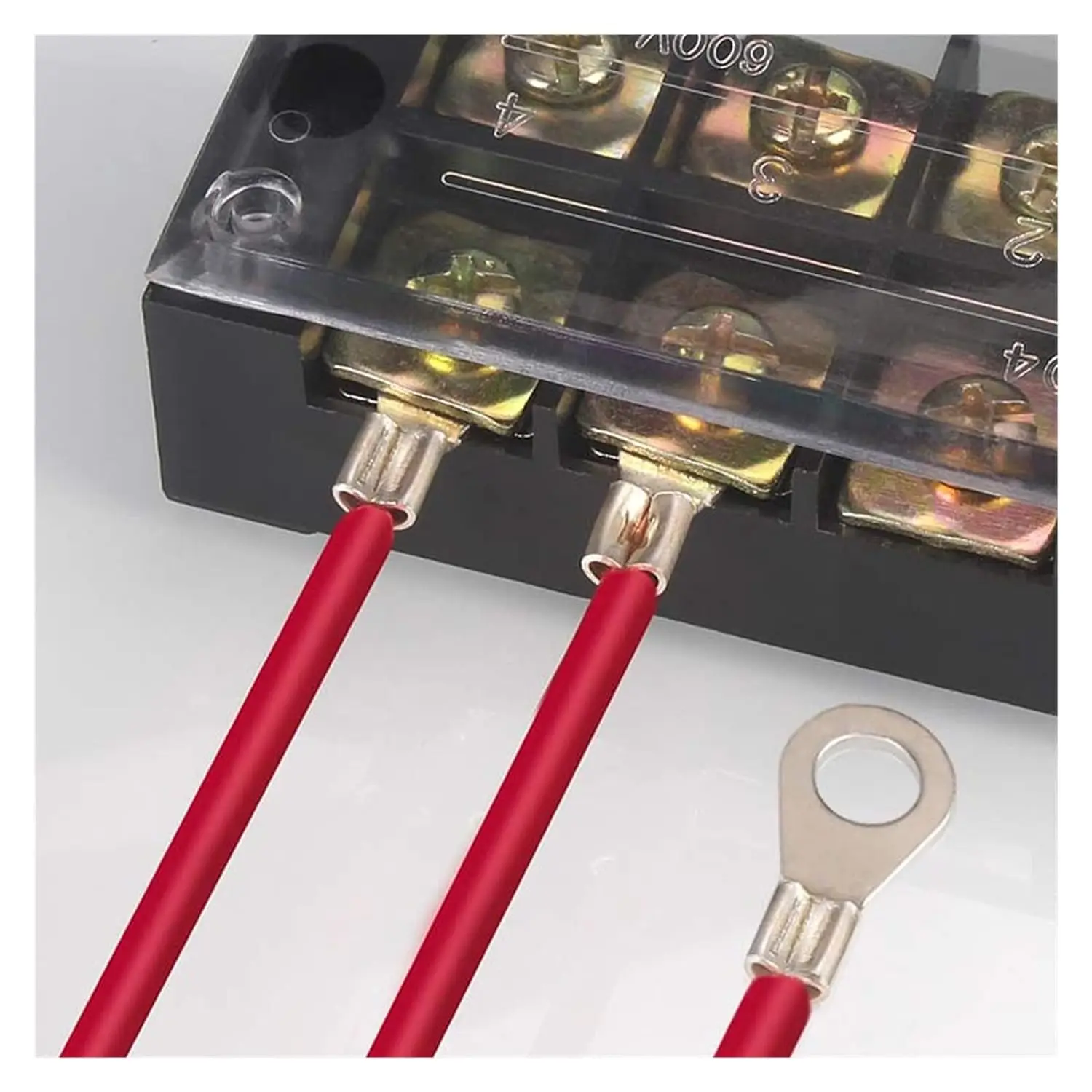 200/320 Uds 10 en 1 terminales sin aislamiento horquilla de anillo tipo U Kit surtido de terminales de latón conector de Cable pala de engarzado - imagen 2