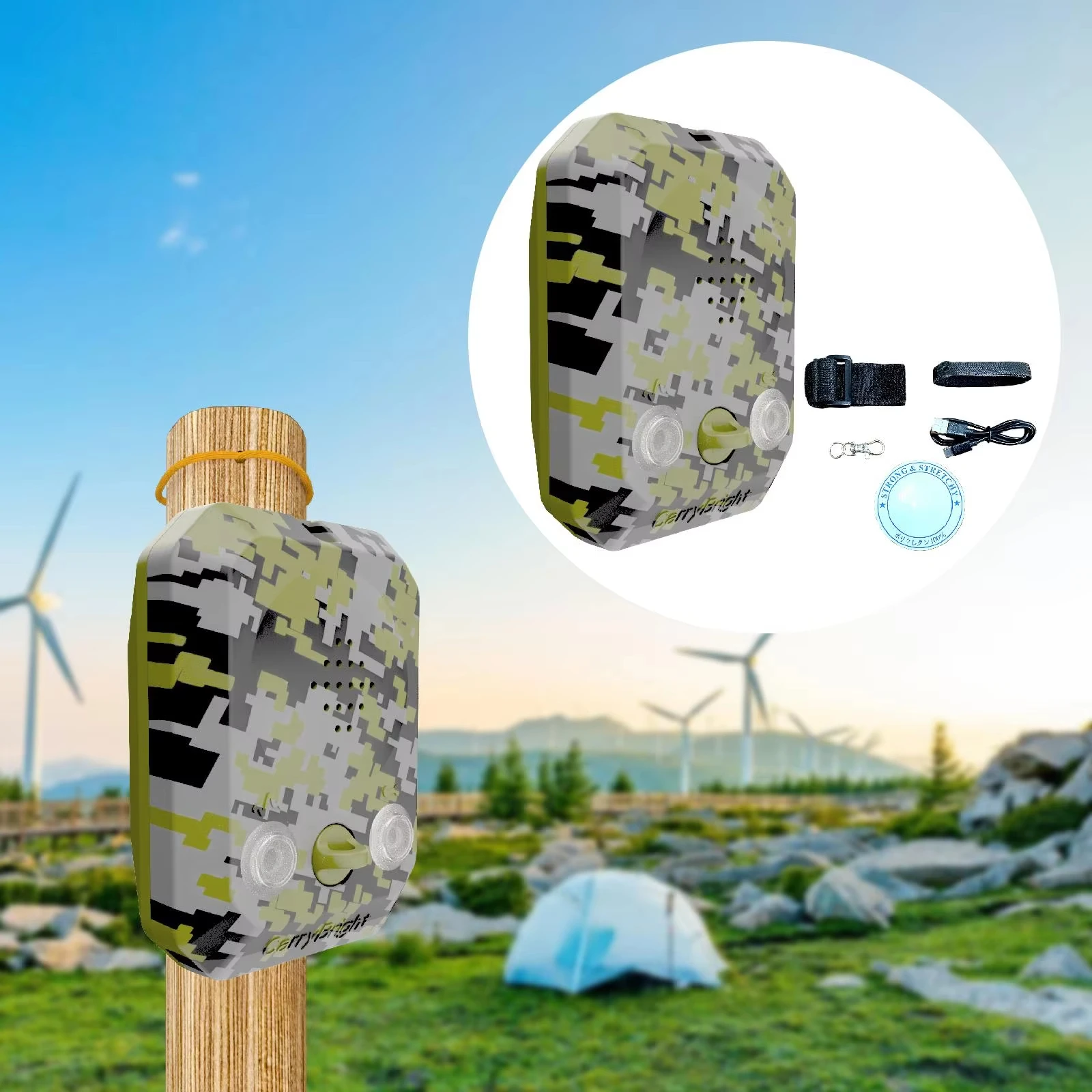 Dispositivo de alarma de gatillo de cable de alarma de viaje para acampar, alarmas de cable de gatillo portátiles, dispositivo de alarma de cable de gatillo de Camping |   Alerta de seguridad - imagen 4