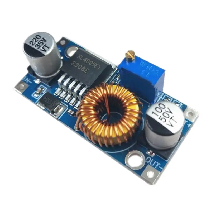 1 Uds XL4005 DC-DC módulo de fuente de alimentación reductor ajustable 5A LED cargador de litio Original XL4005E1 24V 12V 9V 5V