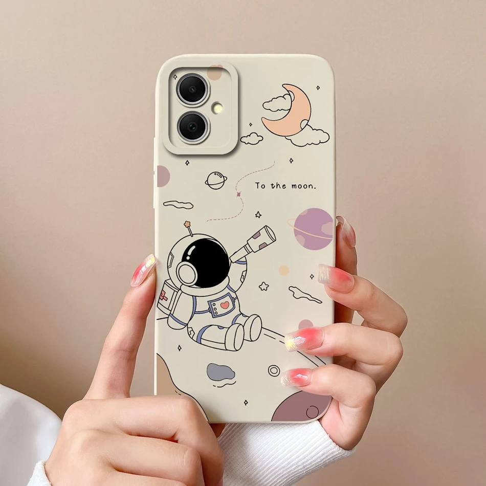 Funda para Samsung A06 plantas de flores parachoques de silicona líquida suave y liso para Galaxy A06 fundas de teléfono protección de lente contraportada Capa - imagen 5