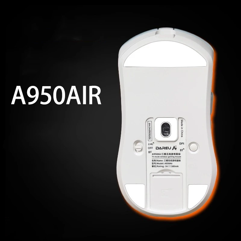 1 Juego de patines de ratón de PTFE, pies para Dareu A950Air A950 Air, reemplazo de 0,6mm de espesor, deslizadores de ratón suaves y resistentes al desgaste