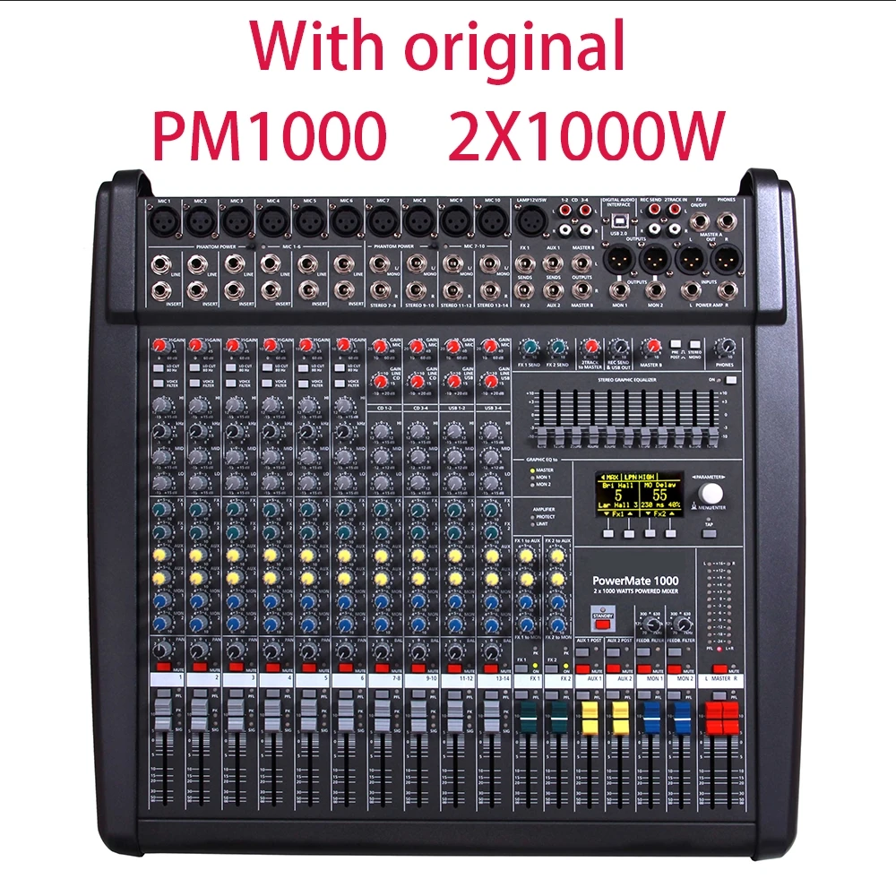 PM1000 Mezclador Audio Profesional Compacto con Efectos para Escenario - imagen 2