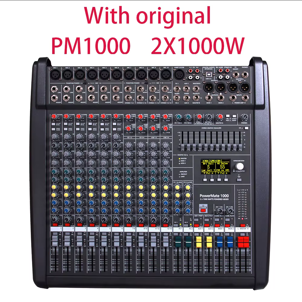 PM1000 Mezclador Audio Profesional Compacto con Efectos para Escenario - imagen 2