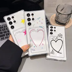 Funda Samsung Galaxy con Tarjetero y Diseño de Corazón