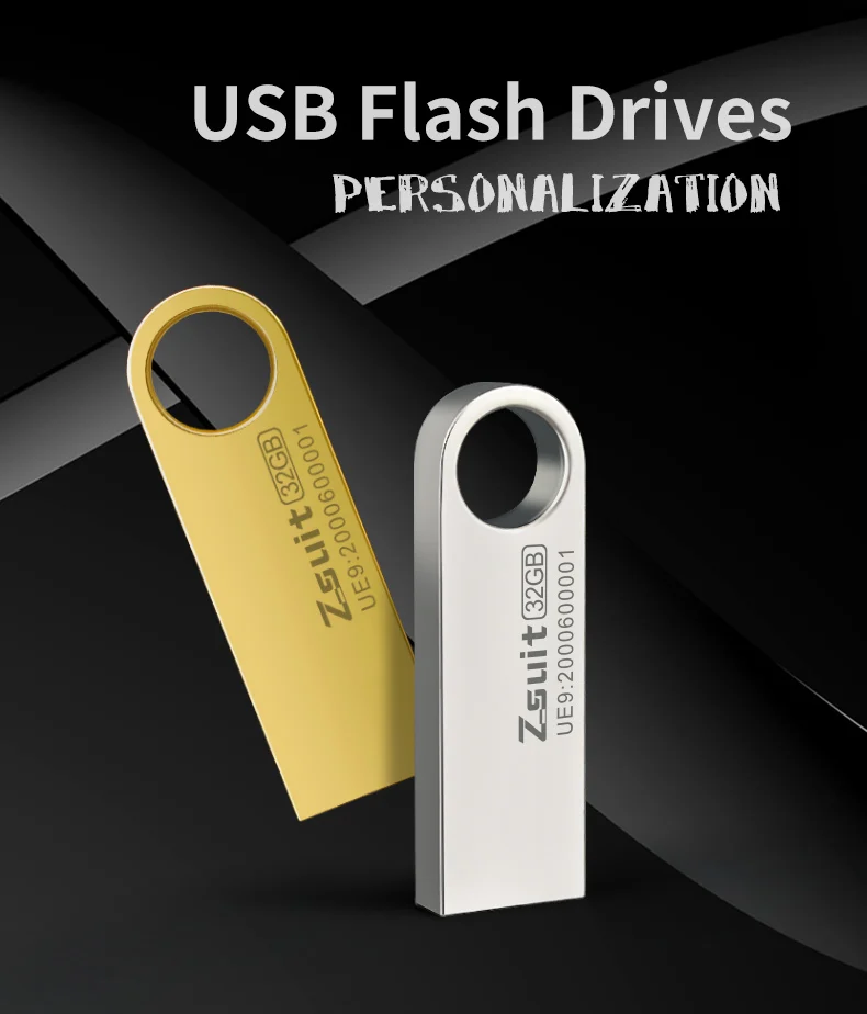 ZSUIT-pendrive USB de Metal para ordenador portátil, unidad de memoria Flash de 32GB, 64GB y 128GB, disco U 2,0 - imagen 3