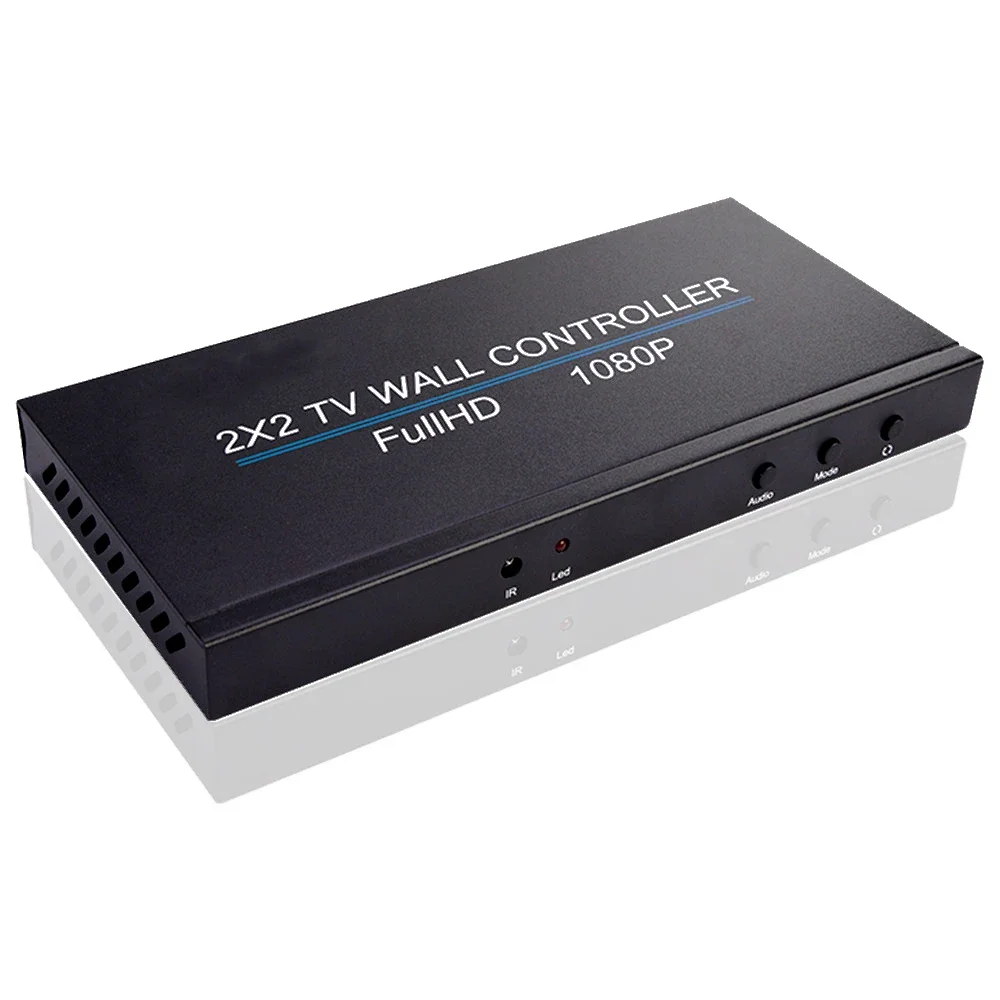 Controlador de pared de vídeo HDMI 2x2, caja de empalme de TV 1080P 1X2 1X4 1X3 2X1 3x1 4X1, procesador de empalme de pantalla múltiple, empalmador de TV de 4 unidades - imagen 5