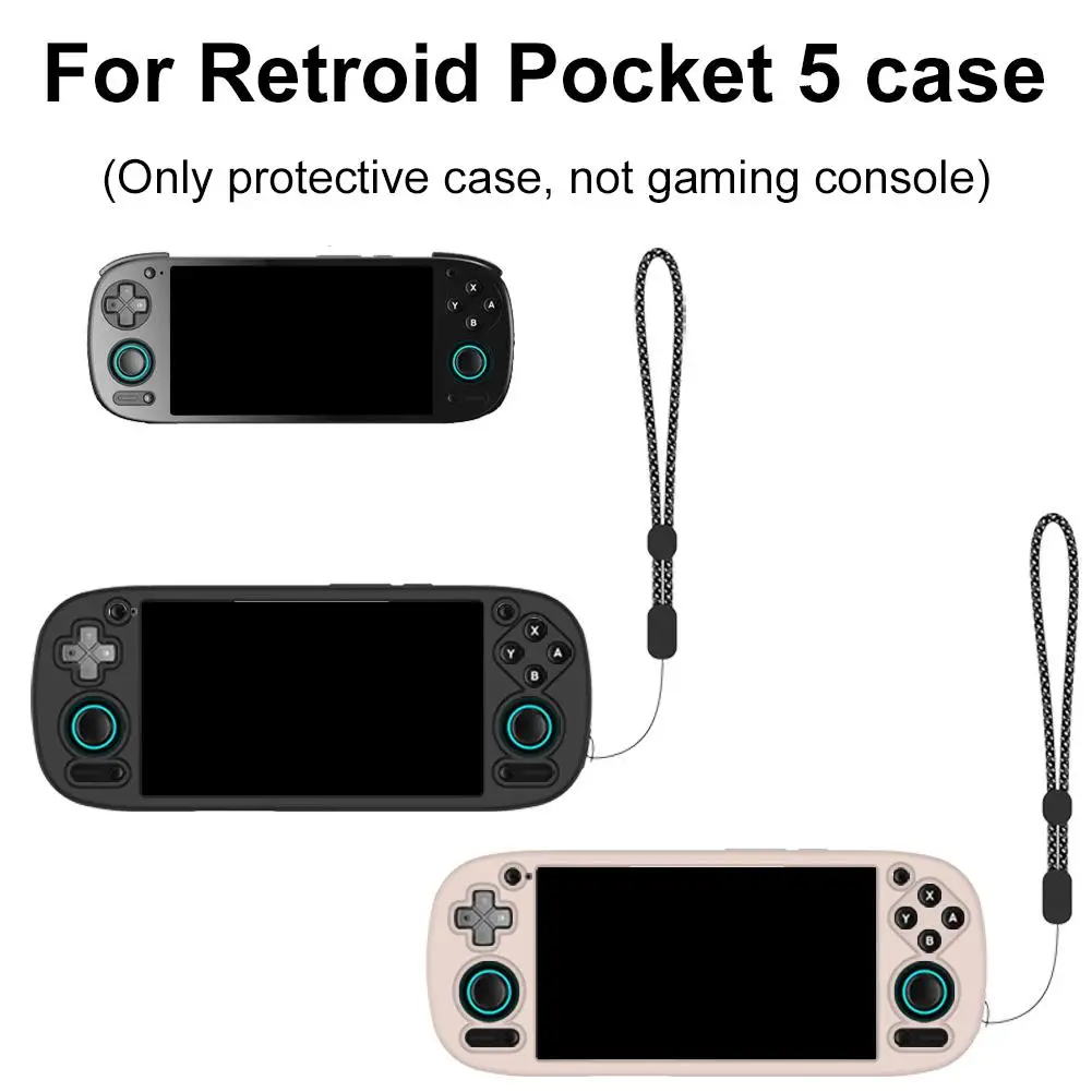 Funda protectora de silicona para consola portátil Retroid Pocket 5, cubierta de Color sólido, agarre antideslizante, carcasa a prueba de polvo para RP5 - imagen 4