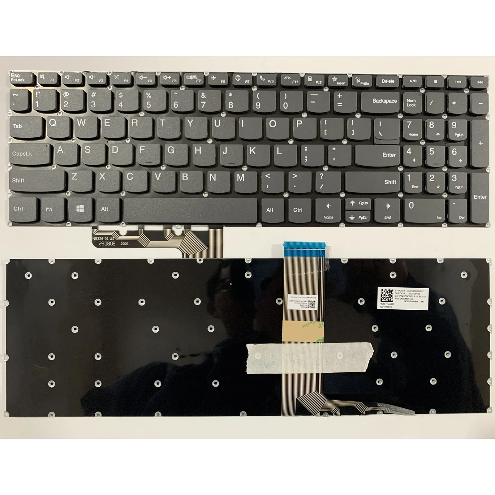Teclado de ordenador portátil con diseño estadounidense para Lenovo IdeaPad 15ARE05 15ITL05 5-15IIL05 5-15ALC05 AIR 15 2021