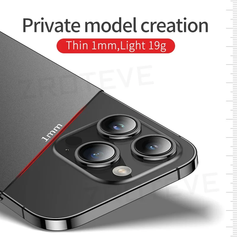 Para iPhone16 Pro Max funda ZROTEVE lujosa delgada mate dura cubierta de PC para iPhone 16 15 14 11 12 13 Mini iPhone15 Plus SE fundas de teléfono - imagen 5