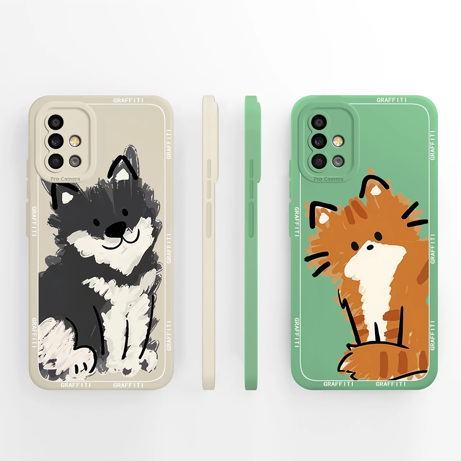 Para Samsung Galaxy A51 A71 A31 funda estilo estético suave cubierta trasera de silicona líquida para Samsung A 51 carcasa de teléfono de protección completa - imagen 3