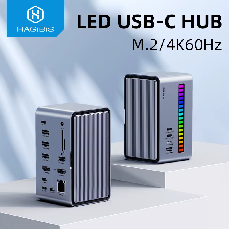 Hagibis Dock USB-C con SSD M.2, HDMI, Ethernet, PD 100W - MacBook Pro