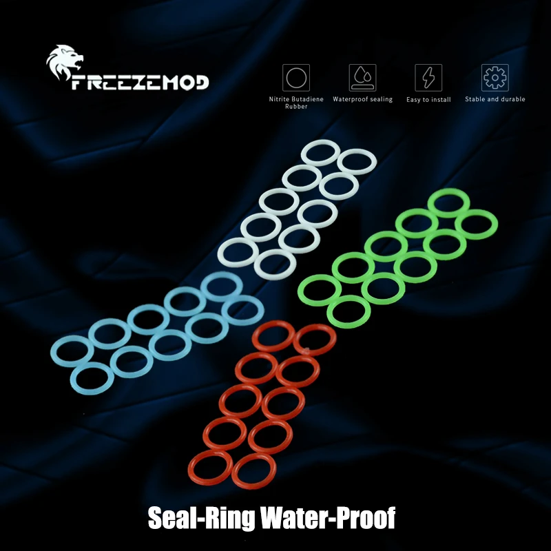 MFQ-G1520, anillo de sellado a prueba de agua para salida G1/4 ''rosca junta tórica de sellado para instalación de tuberías duras, Material de silicona, 4 colores 10 unids/set - imagen 4