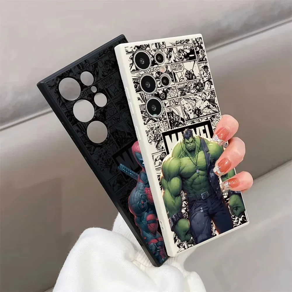 Funda de teléfono S25 Ultra Marvel Wolverine Hulk Deadpool para Samsung Galaxy S24 Ultra S23FE S22 S20 Plus A51 A54 A55 A71 A72 - imagen 3