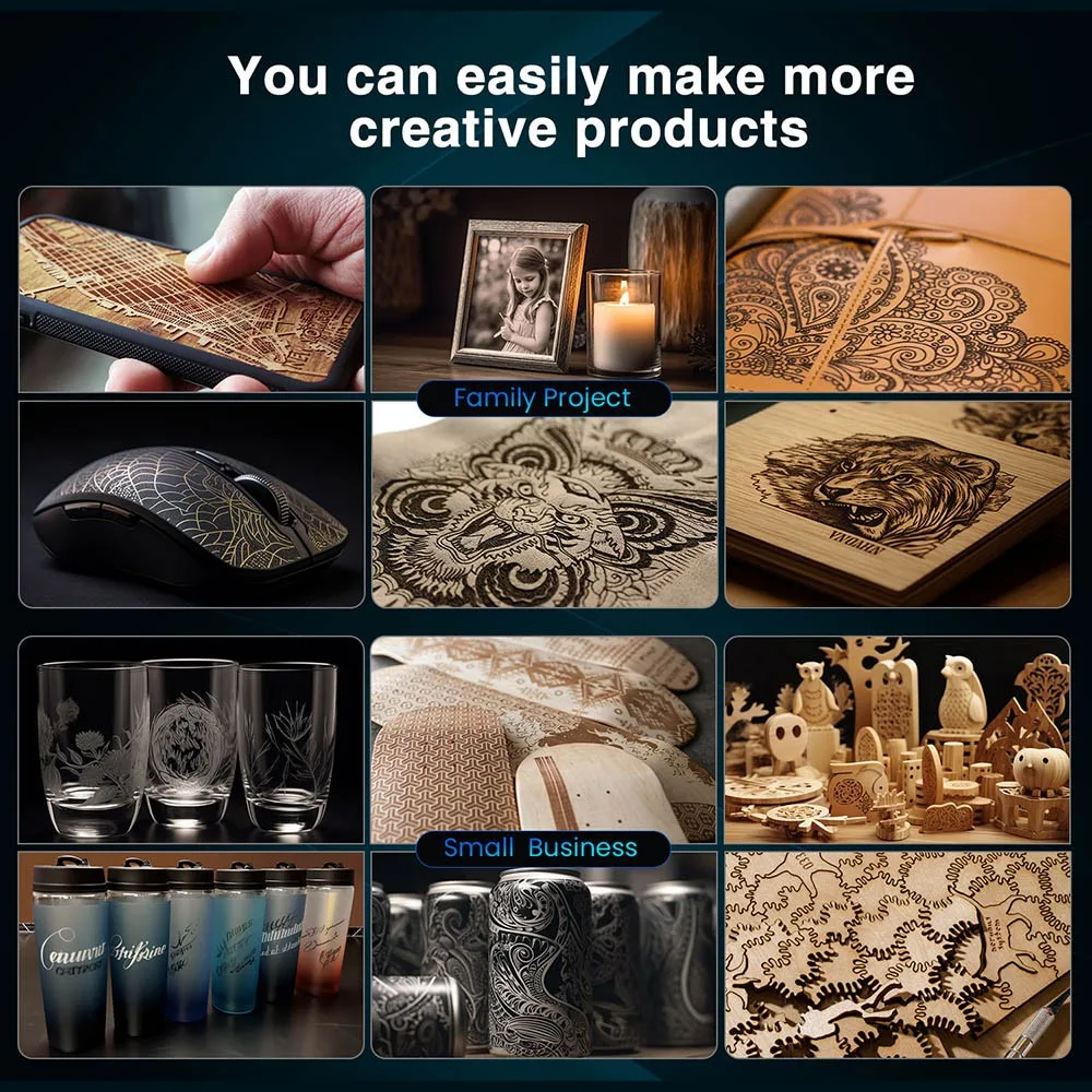 LONGER-cortador de grabado láser B1, cabezal láser de 8 núcleos, salida de potencia de 44-48W, área de grabado de 450x440mm, 40W - imagen 5