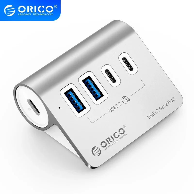 ORICO USB3.2 10 Gbps Super velocidad aleación de aluminio HUB TypeC OTG divisor para MacBook Windows/Mac OS/Linux PC accesorios de computadora - imagen 2