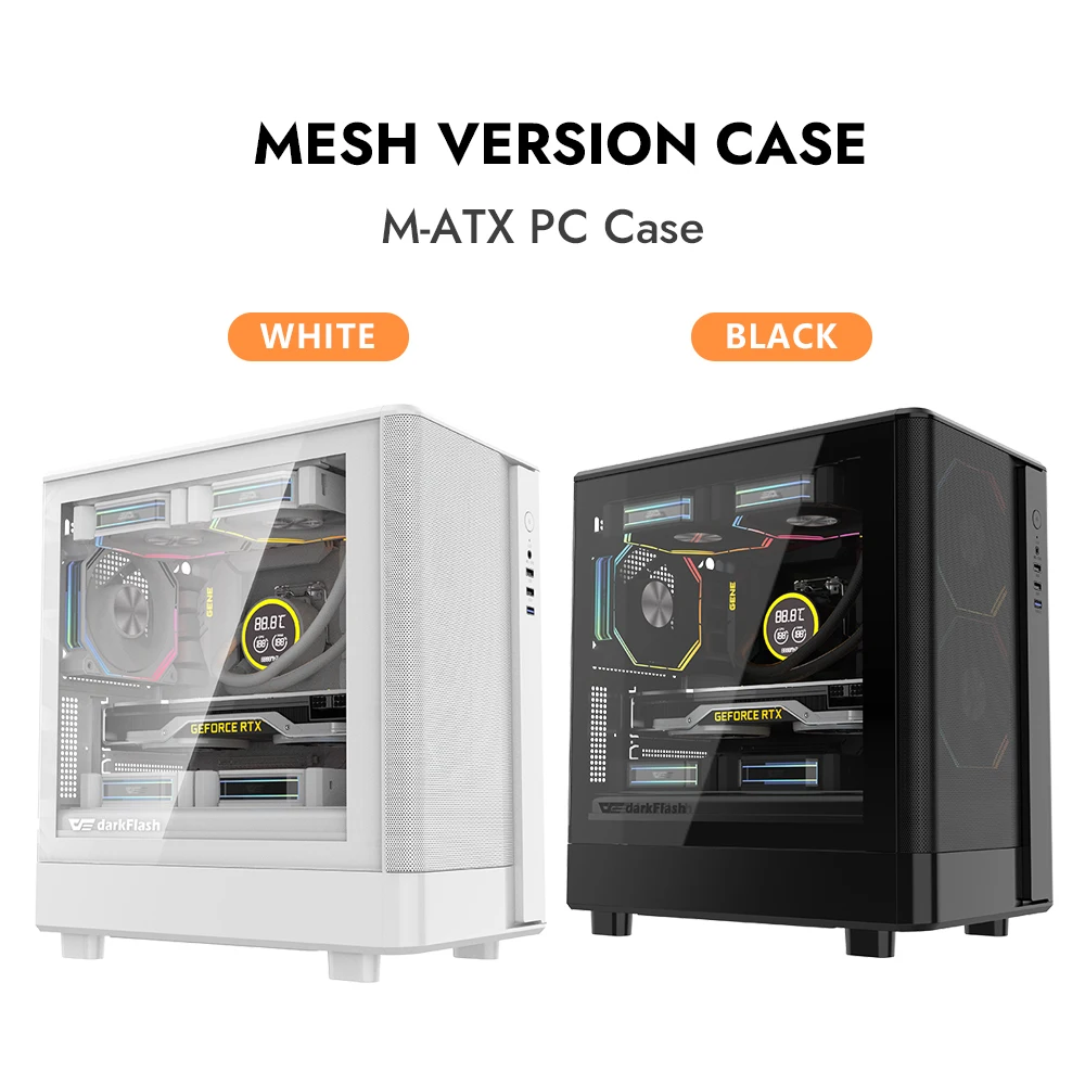 Darkflash PC caja de ordenador Gabinete Gamer soporte 240 refrigeración por agua USB3.0 malla de vidrio Nas Mini Matx ITX Diy Gaming caja de ordenador - imagen 4