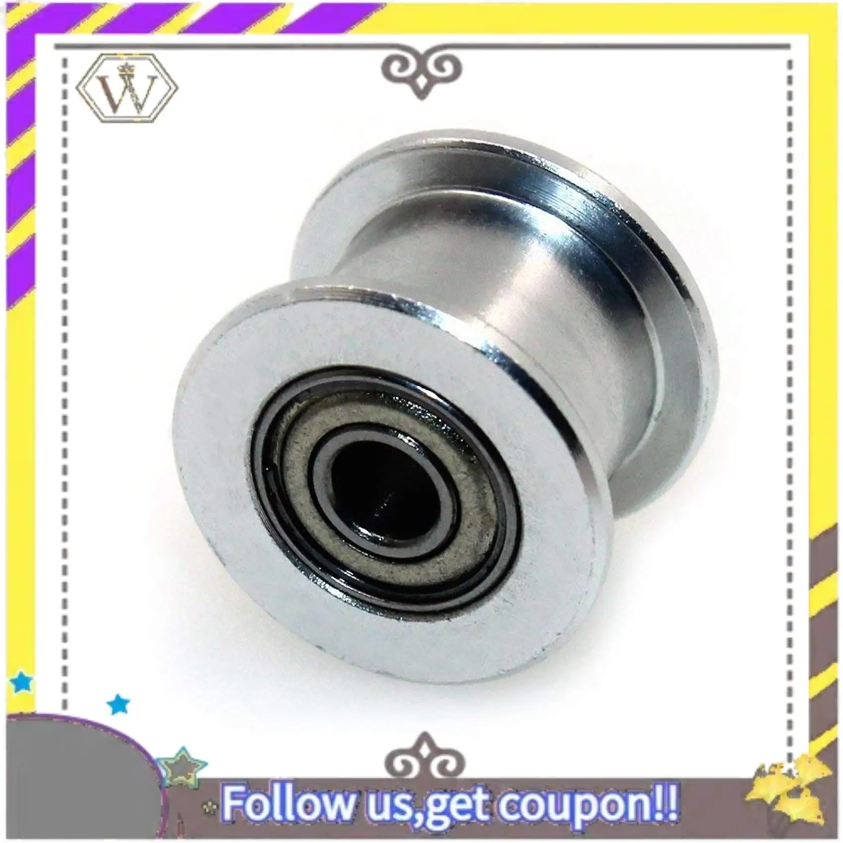 AU33-1X Pu con núcleo de acero correa de distribución Gt2 2Gt y 10X GT2 20 sin dientes diámetro 5Mm polea tensora de correa de distribución de aluminio - imagen 2