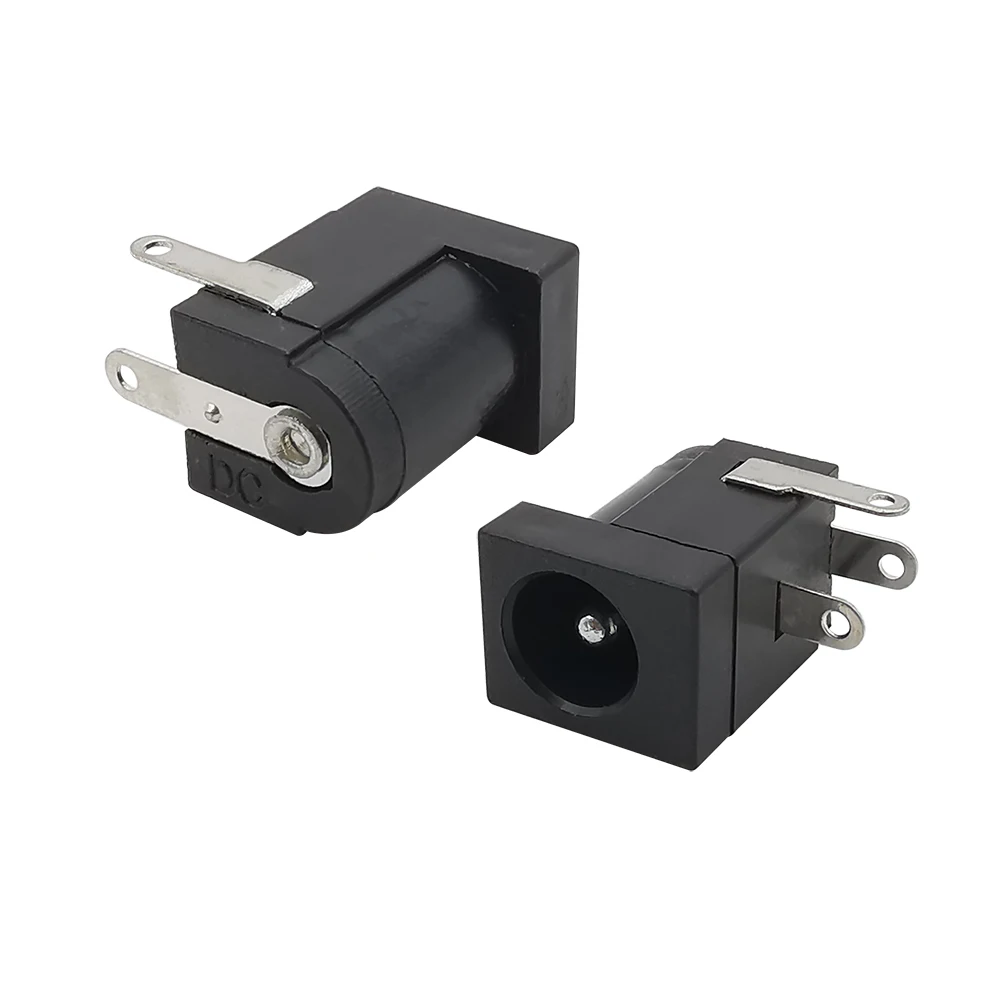 10 Uds DC-005 5,5x2,1mm conector de toma de corriente CC DC005 5,5*2,1 redonde la aguja terminales de montaje PCB - imagen 2