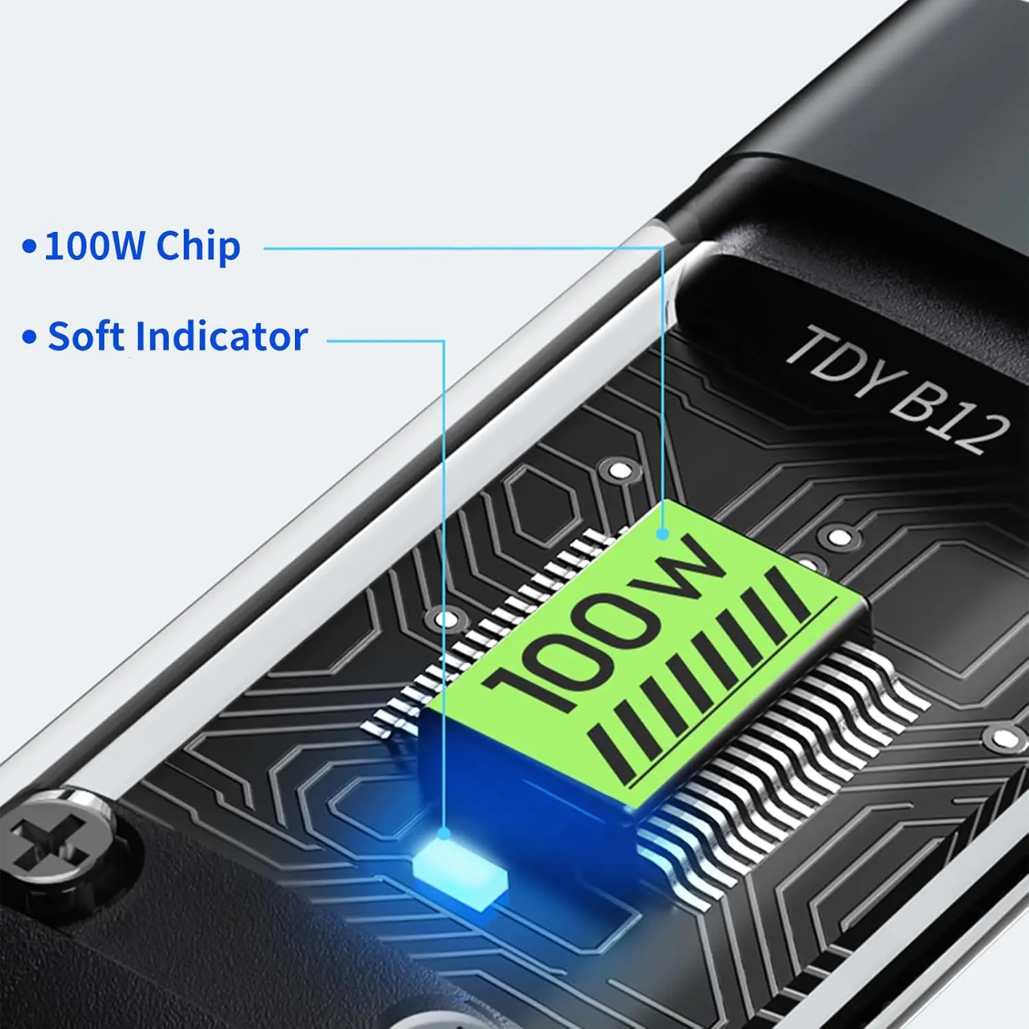 Cable de datos 3 en 1 tipo USB C de carga súper rápida de 100W con luz para IPhone Samsung Xiaomi Huawei cables de carga rápida - imagen 2