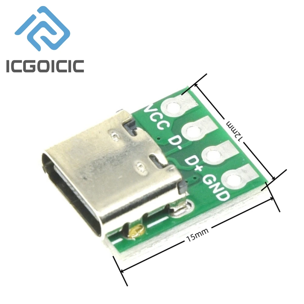 1-100 Uds conector USB 3,1 tipo C-adaptador de placa PCB de 16 pines, enchufe para transferencia de Cable de línea de datos - imagen 5