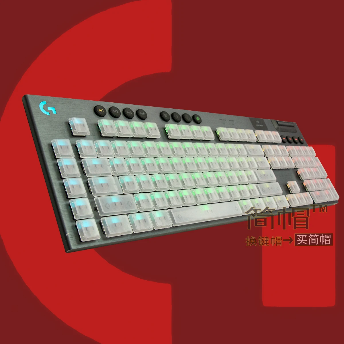 Teclas Logitech G913/G915 de 109 teclas, teclas de sublimación térmica PBT transparentes para teclado mecánico Logitech G913/G915 - imagen 2