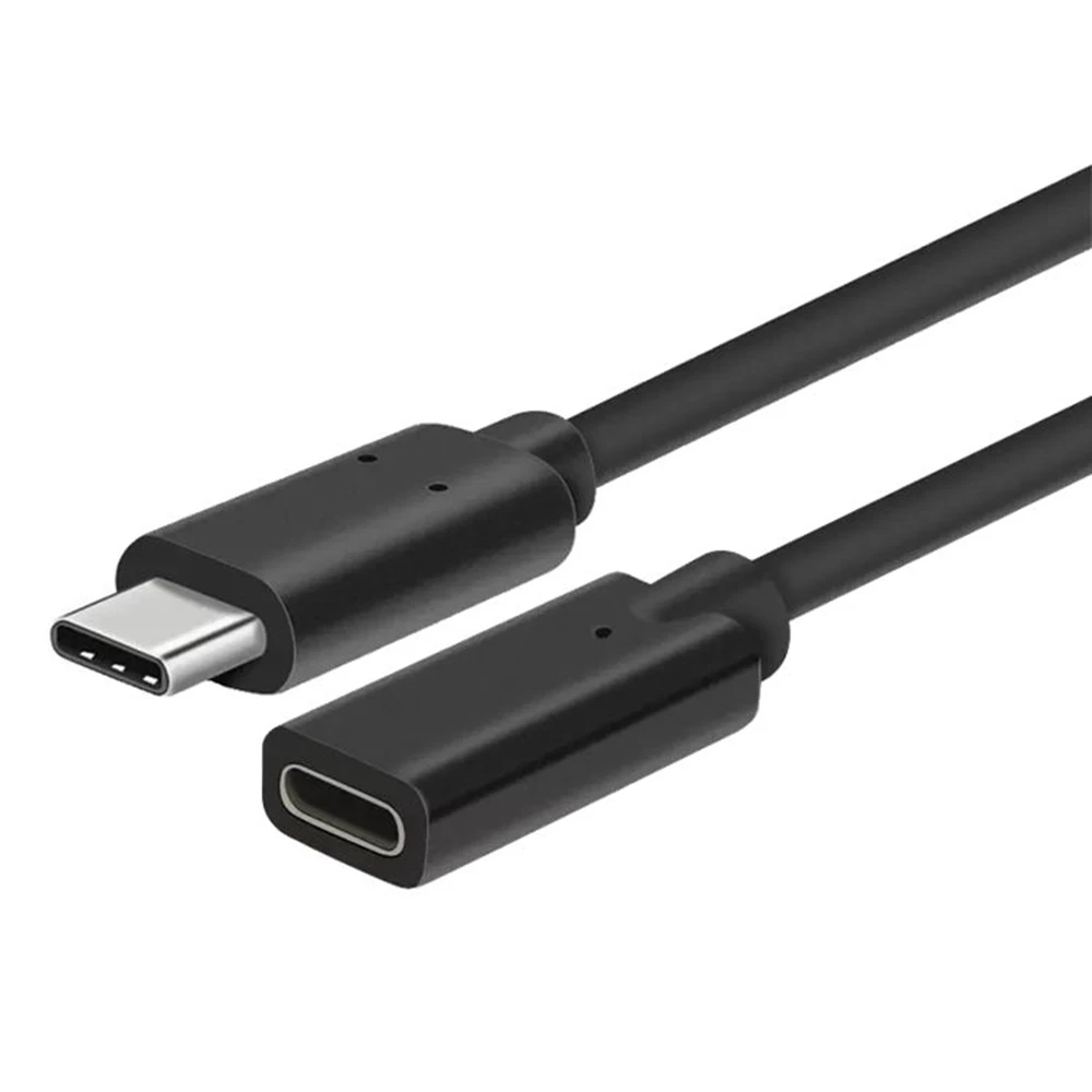 Cable de carga de datos USB C, cable de extensión USB C tipo C de 1M, adaptador de carga de datos USB 3,1 macho y hembra adecuado para MacBook Pro
