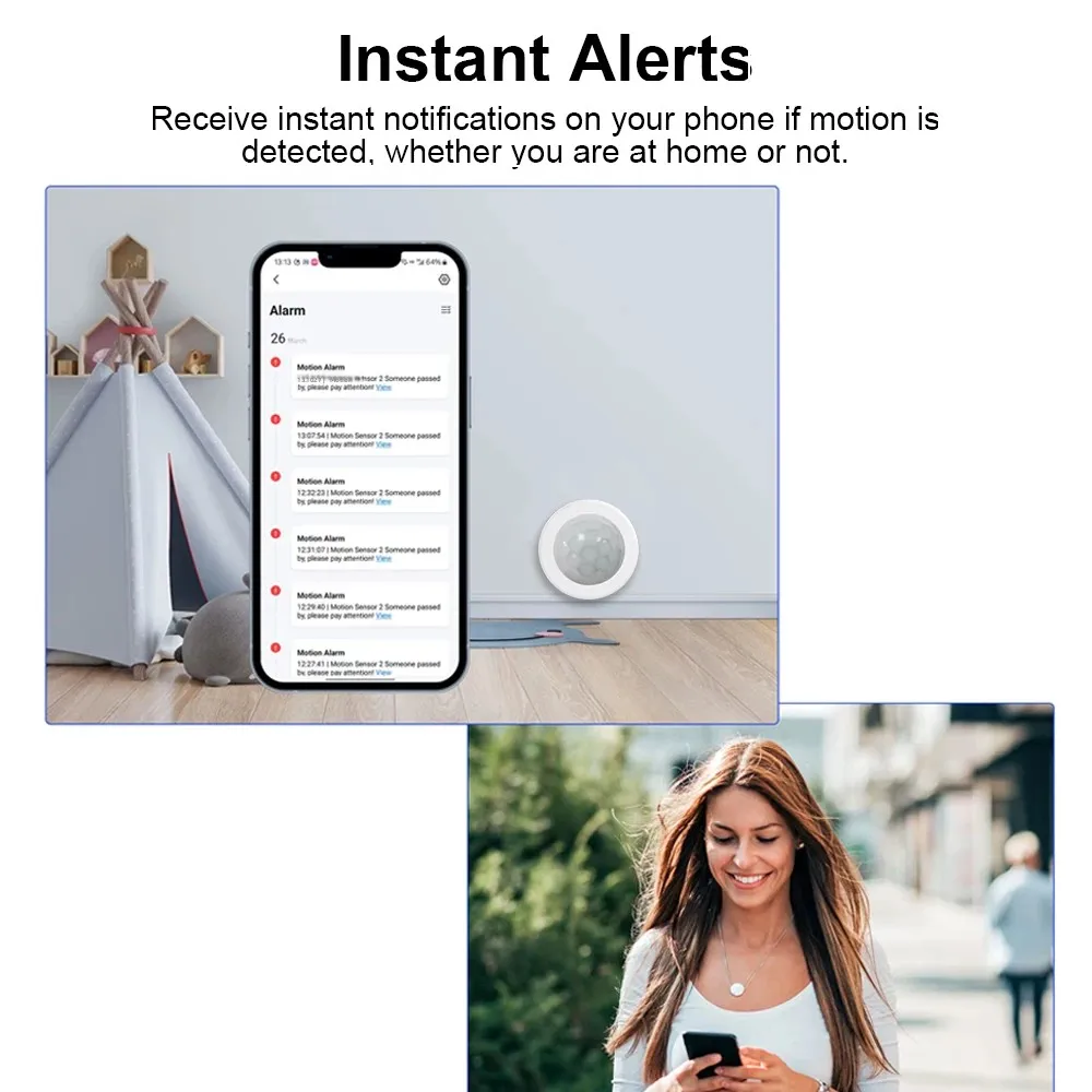 EWelink Zigbee 3,0 Sensor de movimiento Pir inteligente movimiento cuerpo humano Detector infrarrojo Sensor de alarma de seguridad funciona con asistente de hogar - imagen 4