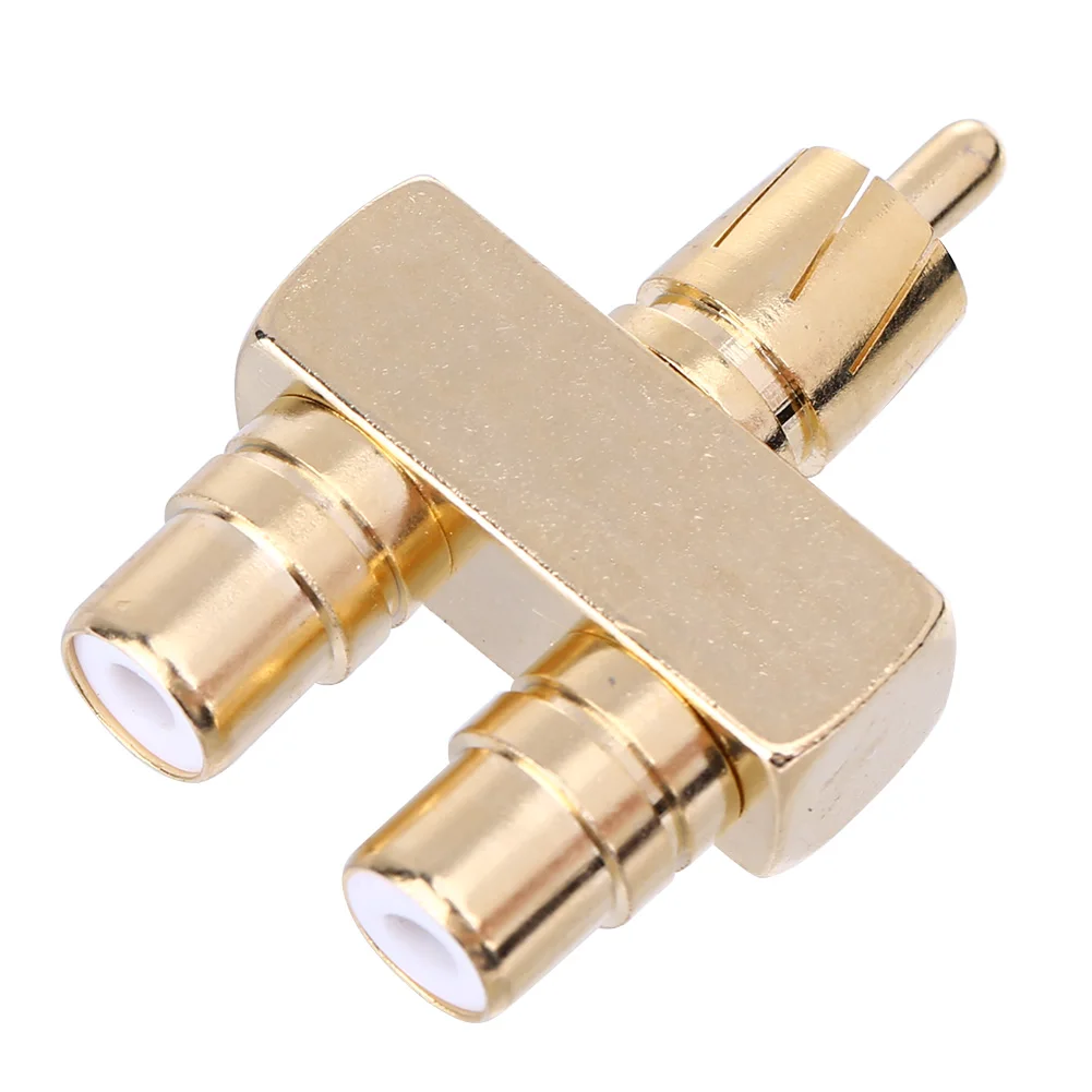 Adaptador divisor de Audio y Video RCA AV, 1 Conector convertidor macho a 2 hembra - imagen 4