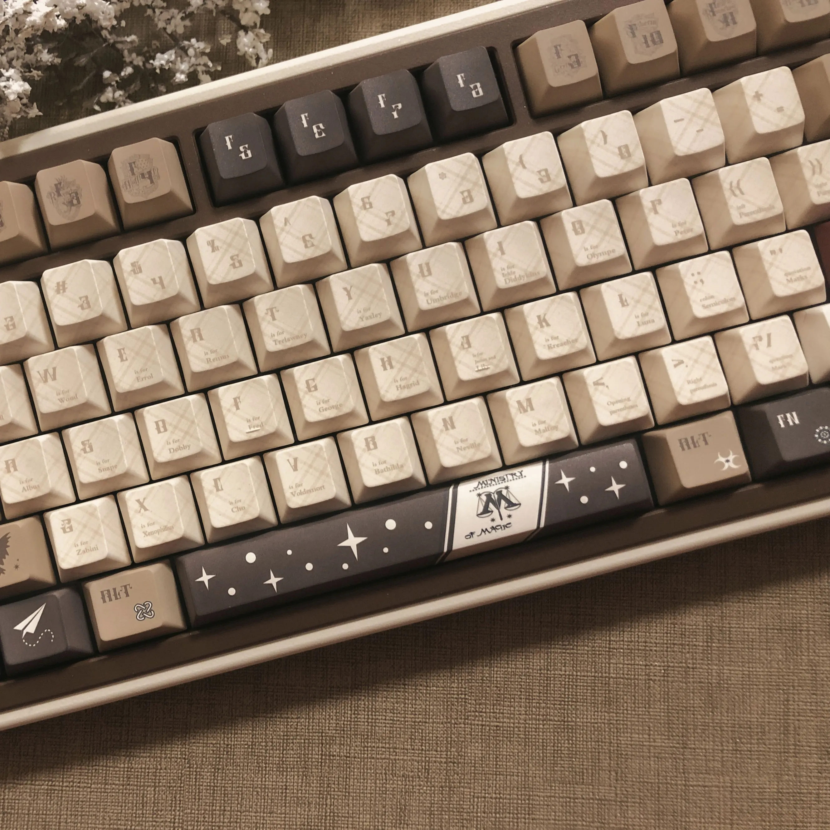 Teclas PBT de sublimación de tinte de cinco lados, 120 teclas, perfil MOA y cereza, teclado con tema mágico personalizado para teclado MX Switch - imagen 5