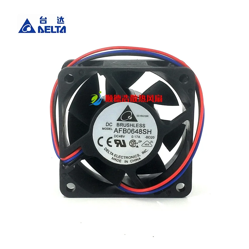 Para Delta AFB0648SH S47L ventilador de refrigeración de servidor DC 48V 0.12A 60x60x25mm 3 cables