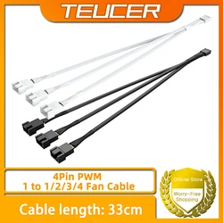 Cable Divisor TEUCER 4 Pines PWM 1 a 3 Vías para Ventilador