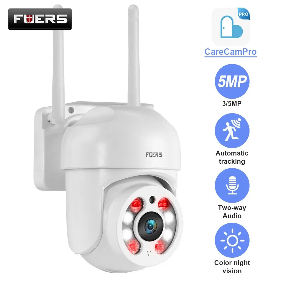 Cámara DE SEGURIDAD CCTV H.265 con control de audio bidireccional para exteriores FUERS 3MP 5MP WIFI IP - imagen 2