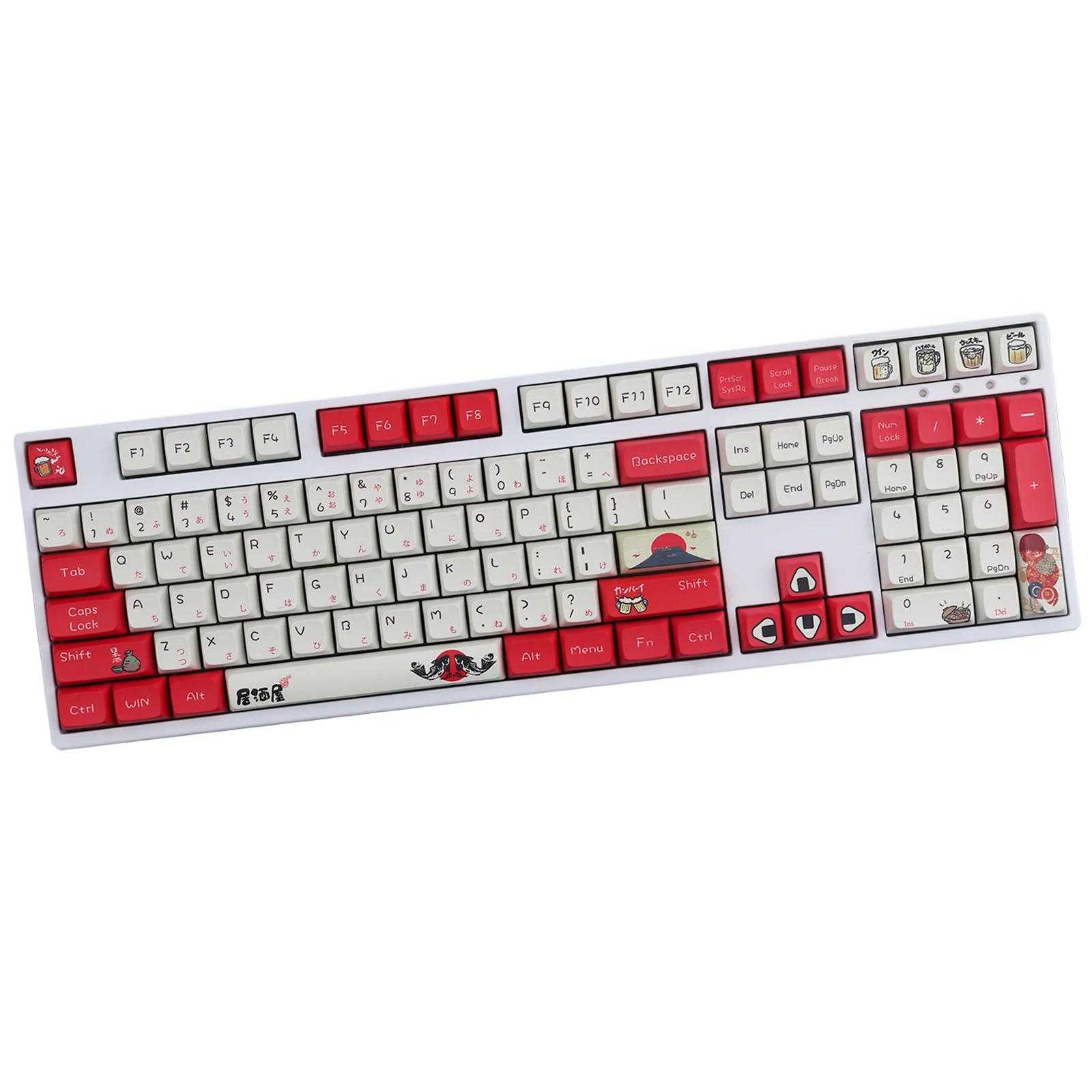 Teclas japonesas Izakaya XDA/OEM, perfil PBT, personalizadas por sublimación, adecuadas para teclado mecánico Cherry MX