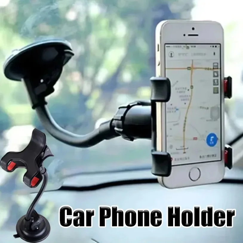 Soporte Universal para teléfono de coche con rotación de 360 grados, soporte para salpicadero de parabrisas, soporte perezoso, accesorios de soporte de navegación Flexible