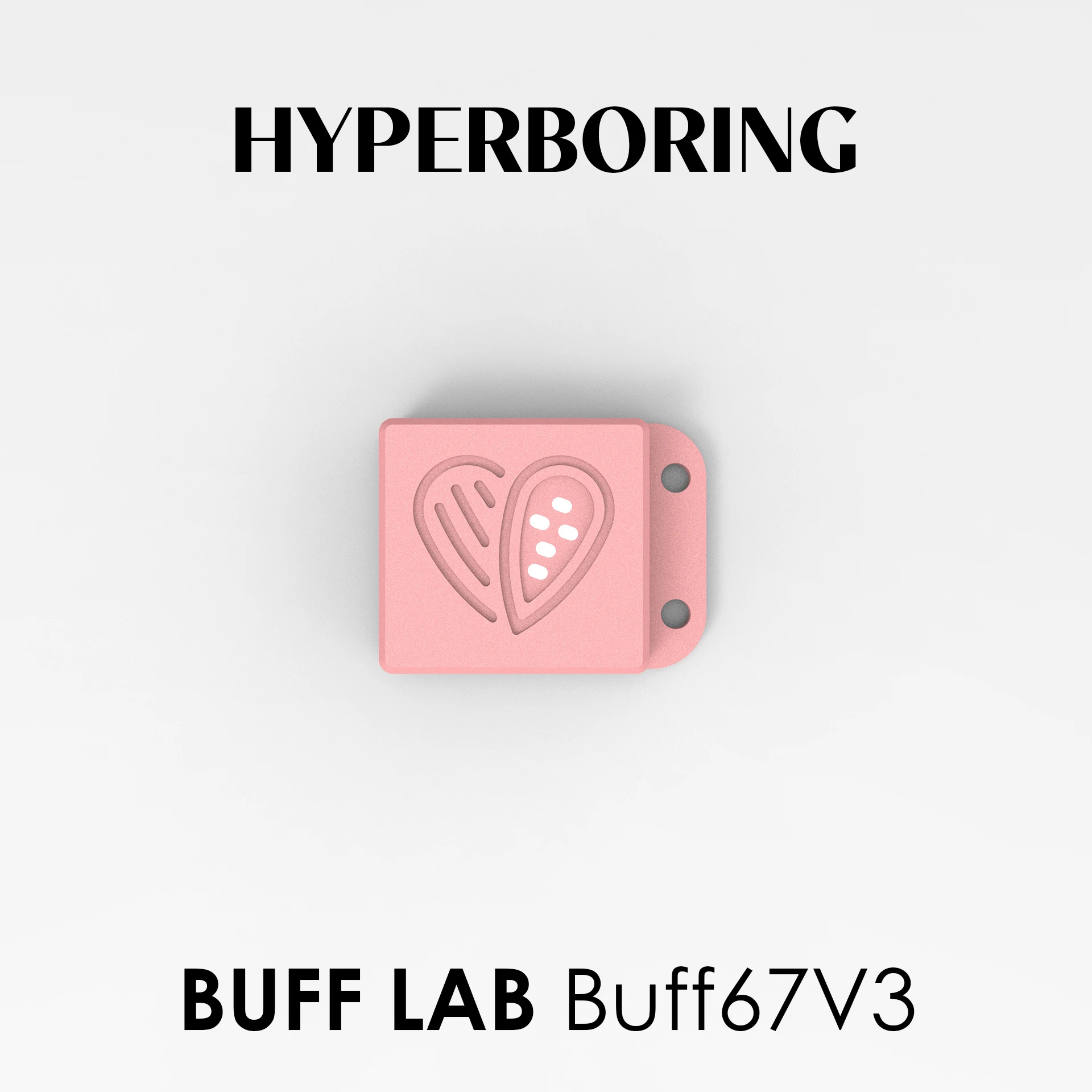 Hyperboring-insignias de teclado personalizadas, Kit de teclado de Coco, color rosa, amarillo y blanco, Buff Lab Buff67 V3 - imagen 4