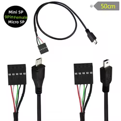 Cable USB 2.0 Micro/Mini 5 Pines a 9 Pines para Placa Base