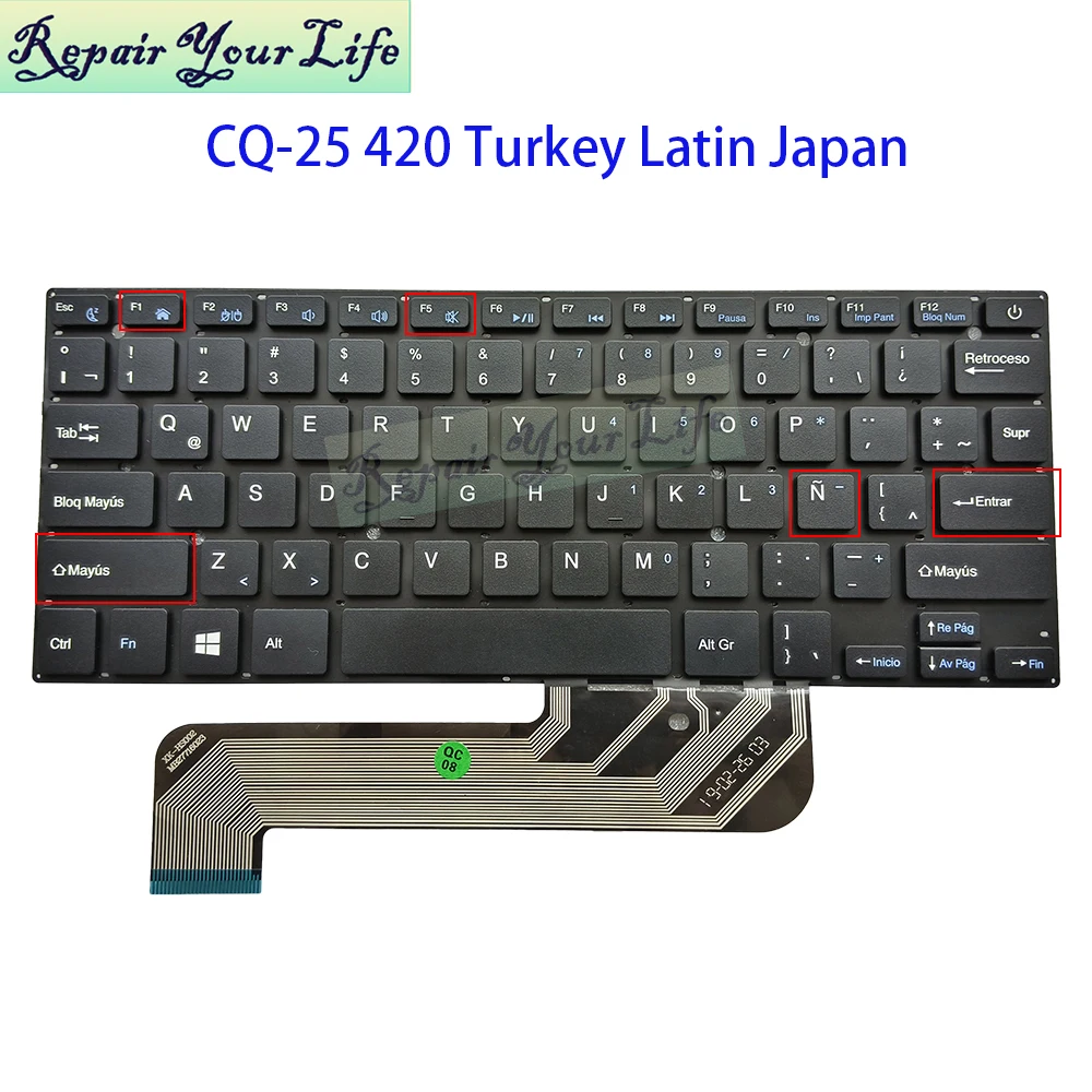 Teclado latino japonés turco para Compaq Presario CQ-25 CQ25 420 MB 27716023   YMS-0186-A XK-HS002 AItGr Teclado para portátil
