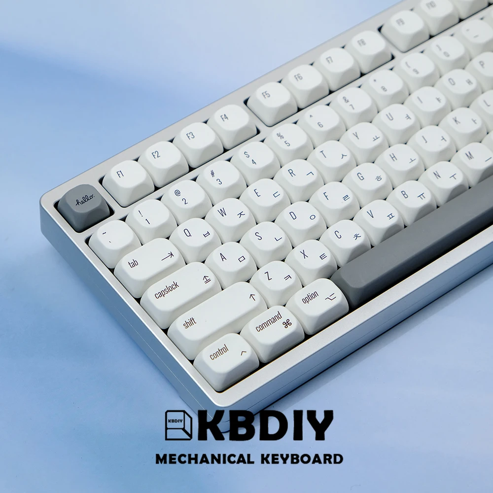 KBDiy 138 teclas japonés coreano Keycap KOA perfil PBT para teclado mecánico ISO MAC estilo ruso blanco Keycaps personalizado 7U - imagen 2