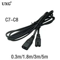 Cable Extensión IEC C8-C7 Compatible PS4 Apple TV Cámaras