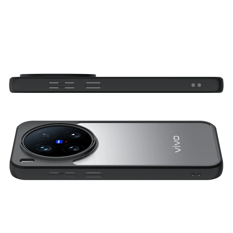 Funda de teléfono hueca con borde negro para vivo X300, Funda protectora transparente para vivo X300, Funda trasera para vivo X300 - imagen 5