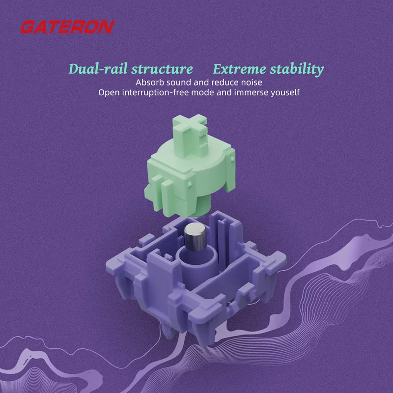 Gateron Magnetic Genty Silent switch, lineal, ajuste libre de previajes, efecto sensor Hall para teclado magnético, oficina de juegos - imagen 5