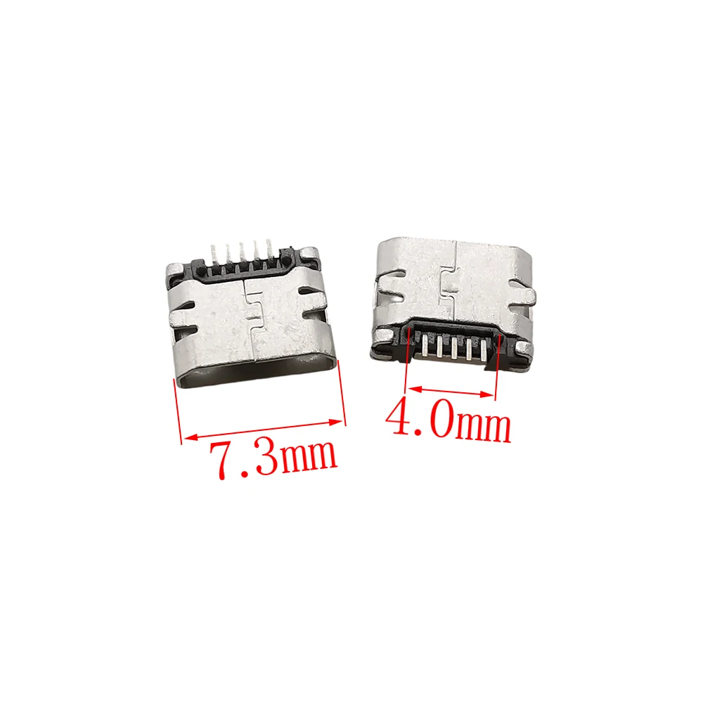 40 unids/caja 4 modelos Micro USB hembra conector de 5 pines puerto de reparación de datos de carga Micro USB Jack DIP SMD adaptador de soldadura - imagen 3