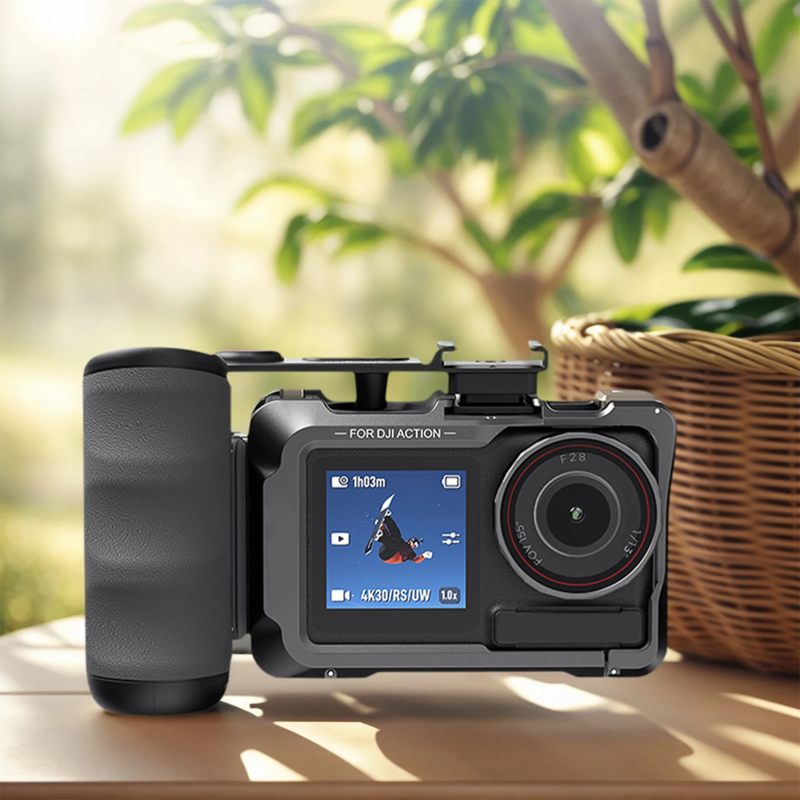 Kit de agarre Xplorer para Insta360 Ace Hero Series, empuñadura de cámara de plástico ABS con botón de obturador para accesorios Insta 360 Ace Pro 2 - imagen 2