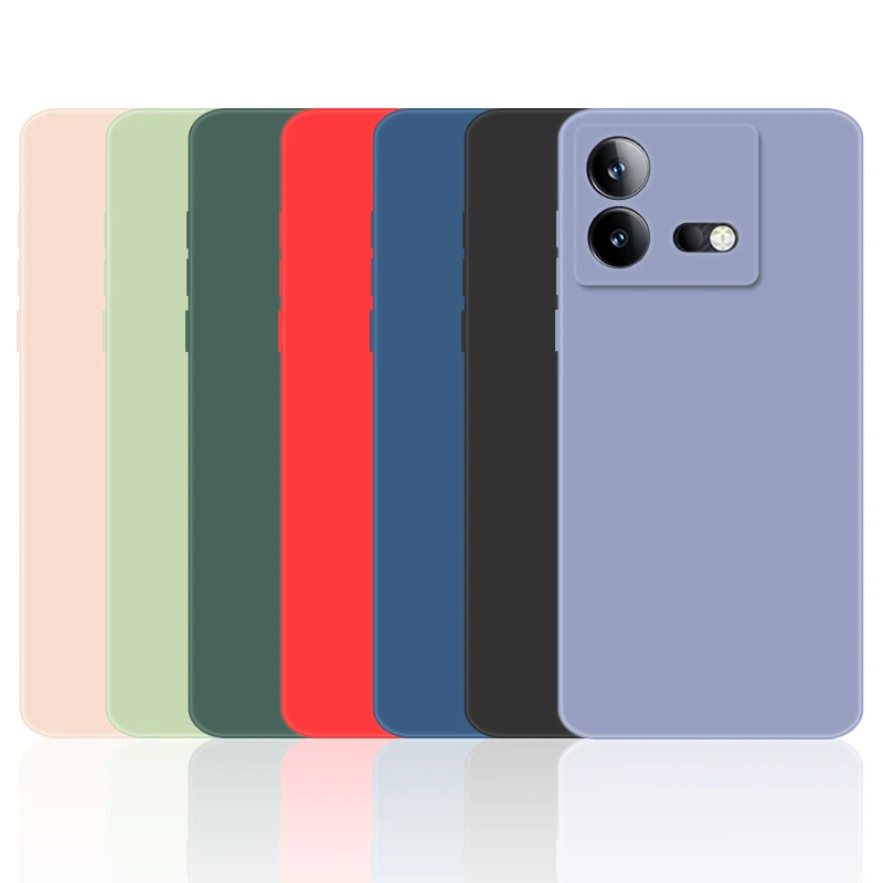 Funda protectora para ViVo IQOO Neo8 Pro, carcasa de silicona líquida suave, parachoques para teléfono en ViVo IQOO Neo8 Neo7 Racing SE - imagen 2